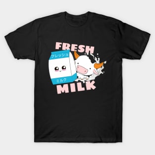 Fresh Milk Kawaii Cow Milk Bag Anime Manga Japan T-Shirt